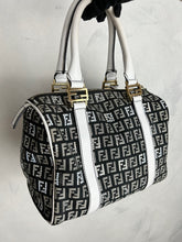 Load image into Gallery viewer, Fendi Crystal Zucca Print Boston Bag (VINTAGE)